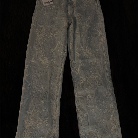 Light Blue Patterned Jeans - Picture 2 of 4